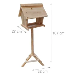 Fågelmatare, 107x32x27 cm, Brun