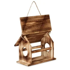 Fågelmatare, 24x30x21 cm, Brun, Trä