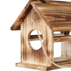 Fågelmatare, 24x30x21 cm, Brun, Trä