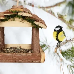 Fågelmatare, 19x21x32 cm, Natur