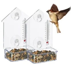 Fågelmatare, 17x11,5x5 cm, Transparent