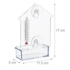 Fågelmatare, 17x11,5x5 cm, Transparent