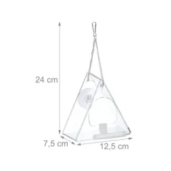 Fågelmatare, 13x12,5x12 cm, Transparent