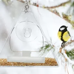 Fågelmatare, 13x12,5x12 cm, Transparent