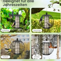 Fågelmatning, 21x22.5 cm, Svart