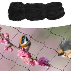 Fågelnät & Voljärnät - Skyddsnät - Storlek 30 x 15 m - Maskstorlek 5 x 5 cm - Polyester - Rektangulär - För trädgård, balkong, damm - Svart