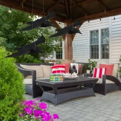 Fågelskrämma, 8x56,5x39 cm, Svart