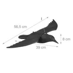 Fågelskrämma, 8x56,5x39 cm, Svart