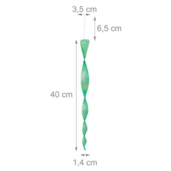 Fågelskrämmande spiral, 40x3,5 cm, Flerfärgad, Plast