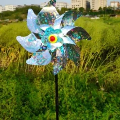 Fågelväderkvarn Utomhus Fågelavvisande PinWheels Reflekterande Väderkvarn Fågelavvisare