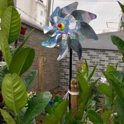 Fågelväderkvarn Utomhus Fågelavvisande PinWheels Reflekterande Väderkvarn Fågelavvisare