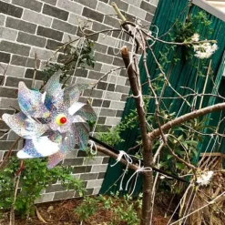 Fågelväderkvarn Utomhus Fågelavvisande PinWheels Reflekterande Väderkvarn Fågelavvisare