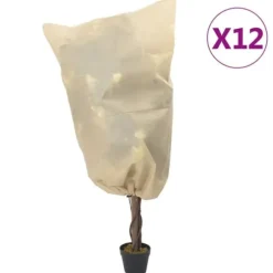 Fiberdukar med dragsko 12 st 70 g/m² 0,8x0,8 m