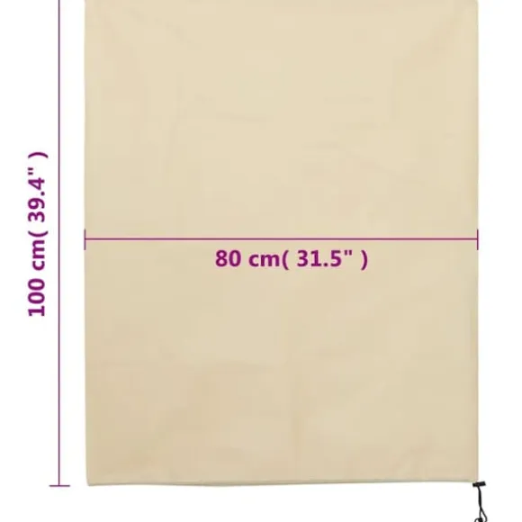 Fiberdukar med dragsko för växtskydd - 4 st | Storlek: 0,8x1 m | Vikt: 70 g/m²