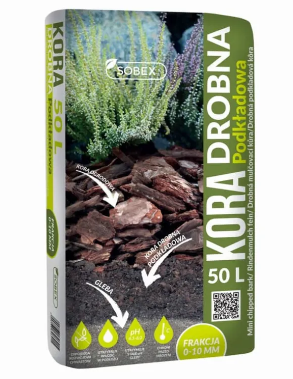 Finprimer för trädgårdsbruk för tallbark 50L 0-10mm