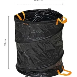 Fiskars Trädgårdsväska Pop Up Solid 172l Svart