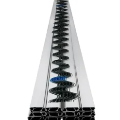 Fjädertråd, låskanal, 6,56 fot fjäderlås, U-kanalpaket för växthus, 40-pack PE-belagd tråd & aluminiumkanal.