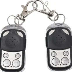 Fjärrkontroller för automatisk skjutgrindsöppnare, 433 MHz, 2-pack, vit (endast fjärrkontroller)