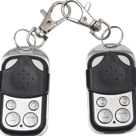 Fjärrkontroller för automatisk skjutgrindsöppnare, 433 MHz, 2-pack, vit (endast fjärrkontroller)