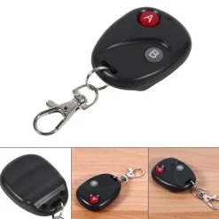 Fjärrkontrollnyckel Garageportssändare Trådlös 433MHz Plast Svart 2 Nycklar