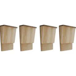 Fladdermushus 4 st 22x12x34 cm trä