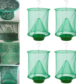 Flugfälla flugfångare 4-pack – återanvändbar, effektiv flugavvisare för utomhus och inomhus