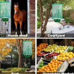 Flugfälla flugfångare 4-pack – återanvändbar, effektiv flugavvisare för utomhus och inomhus