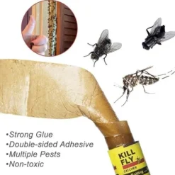 Flugfälla, giftfria pappersrullar, flugfälla för flygande insekter inomhus och utomhus - 32 delar