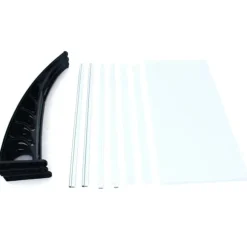 Fönster-/dörrtak, polykarbonat, svart ram, transparent PC-skiva, regn- och UV-skydd, vädertålig