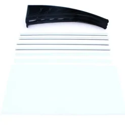 Fönster-/dörrtak, polykarbonat, svart ram, transparent PC-skiva, regn- och UV-skydd, vädertålig