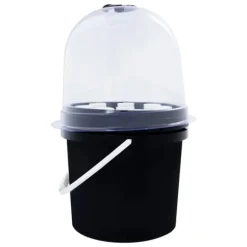 Fogponics hydroponiskt system - Inomhus odlingskit - 8 odlingsplatser - Automatisk dimcykel - Timer 60/30 min - 12–24 V DC - 27×27×29 cm - Svart