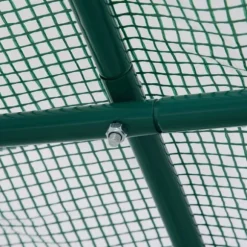 Folietunnel 245x200x198 cm med fönster, tomatväxthus/odlingstunnel, grön