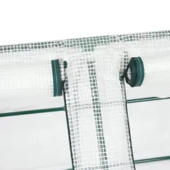 Folieväxthus - Trädgårdsväxthus - 180×90×90 cm - Upprullningsbar dörr - Förstärkt PE-duk - Järnram - Vattentät - Grön/Vit