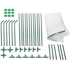 Folieväxthus - Trädgårdsväxthus - 180×90×90 cm - Upprullningsbar dörr - Förstärkt PE-duk - Järnram - Vattentät - Grön/Vit