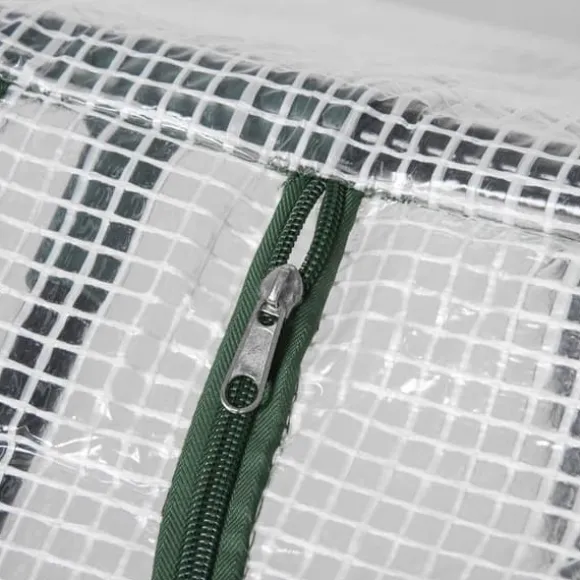 Folieväxthus 120x60x60 cm med fönster, PE – tomathus/drivbänk, vit