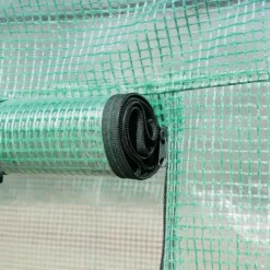 Folieväxthus 2,95x2x2 m, gåbart, 6 fönster, UV-skydd – för trädgårdsodling