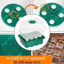 Fröbox - TECH DISCOUNT - 10 stycken - Ekologisk plast - Transparent lock - Lufthål