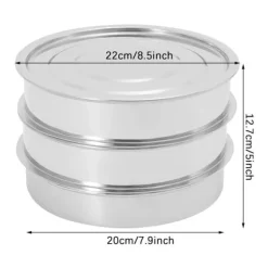 Frögroddset, stapelbara brickor, finmaskig design, hållbart rostfritt stål,Silver