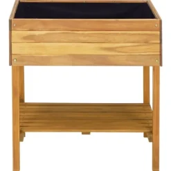 Förhöjd odlingslåda 78,5x58,5x78,5 cm massivt akaciaträ