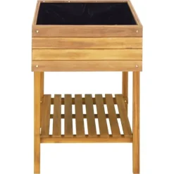 Förhöjd odlingslåda 78,5x58,5x78,5 cm massivt akaciaträ