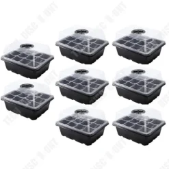 Frölåda - TECH DISCOUNT - 8 delar - Plast - 12 fack - Transparent lock