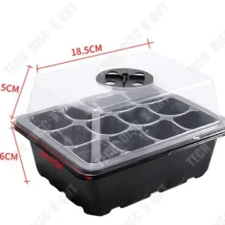 Frölåda - TECH DISCOUNT - 8 delar - Plast - 12 fack - Transparent lock