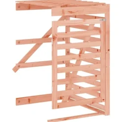 Förlängning till skjul för sopkärl massivt douglasträ