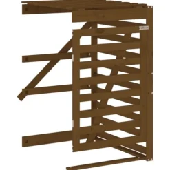 Förlängning till skjul för sopkärl honungsbrun massiv furu