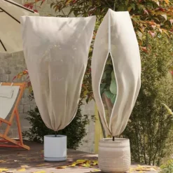 Frostskydd för växtfleeceöverdrag 5 pcs Beige 1,55 x 1 m