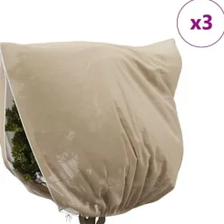 Frostskydd för växtfleeceöverdrag 3 pcs Beige 2,5 x 3,14 m