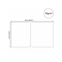 Frostskyddsöverdrag för växter - vidaXL - 20x1,6 m - Beige - Non-woven tyg - UV-beständig