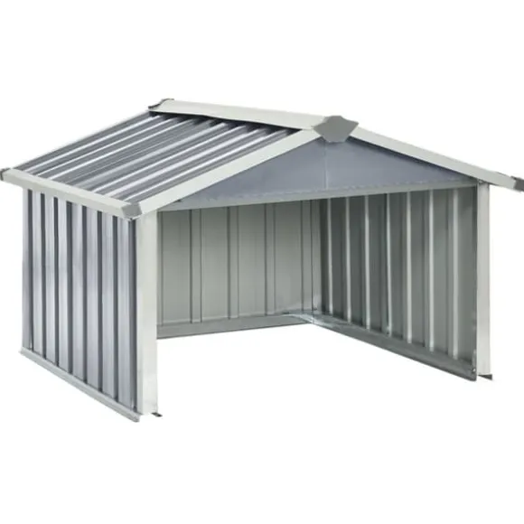 Förråd & Redskapsbodar - Living Skjul för robotgräsklippare 92x97x63 cm galvaniserat stål grå