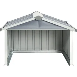 Förråd & Redskapsbodar - Living Skjul för robotgräsklippare 92x97x63 cm galvaniserat stål grå