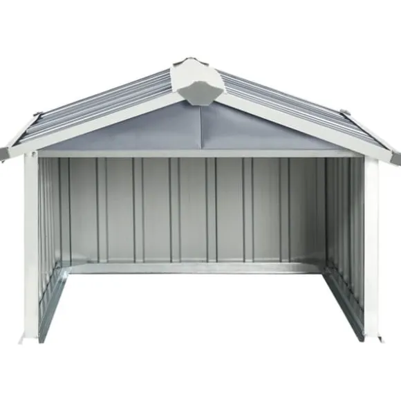 Förråd & Redskapsbodar - Living Skjul för robotgräsklippare 92x97x63 cm galvaniserat stål grå